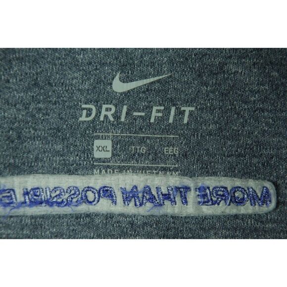 Nike Dri-Fit Shirt Quarter Zip Gray Surgalign Branded Long Sleeve Mens XXL 2XL - Picture 8 of 8
